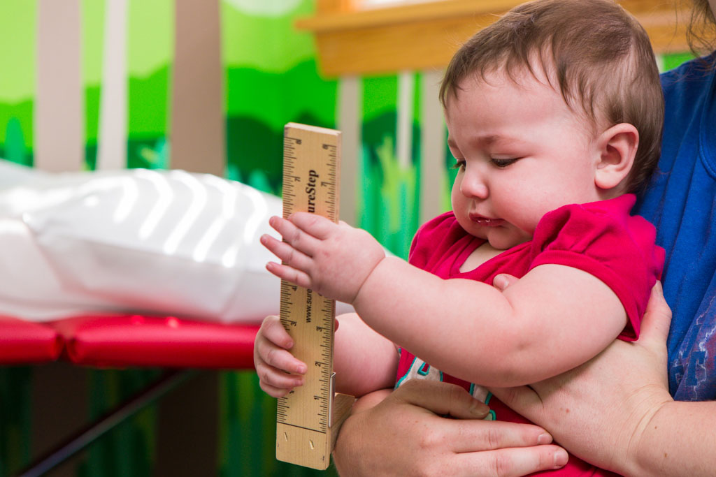 Kid at orthotic appointment