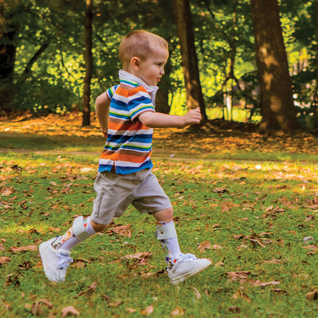 Child Running With AFO Braces